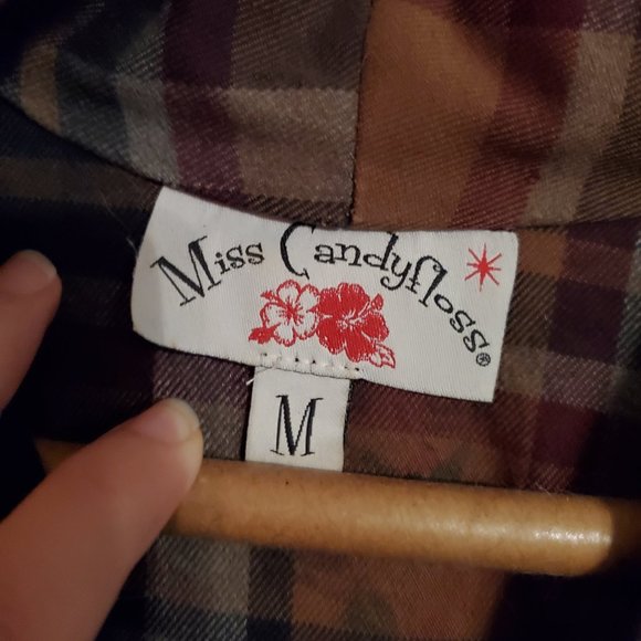 Miss Candyfloss Ambre Lee Plaid Dress Medium - Picture 2 of 3